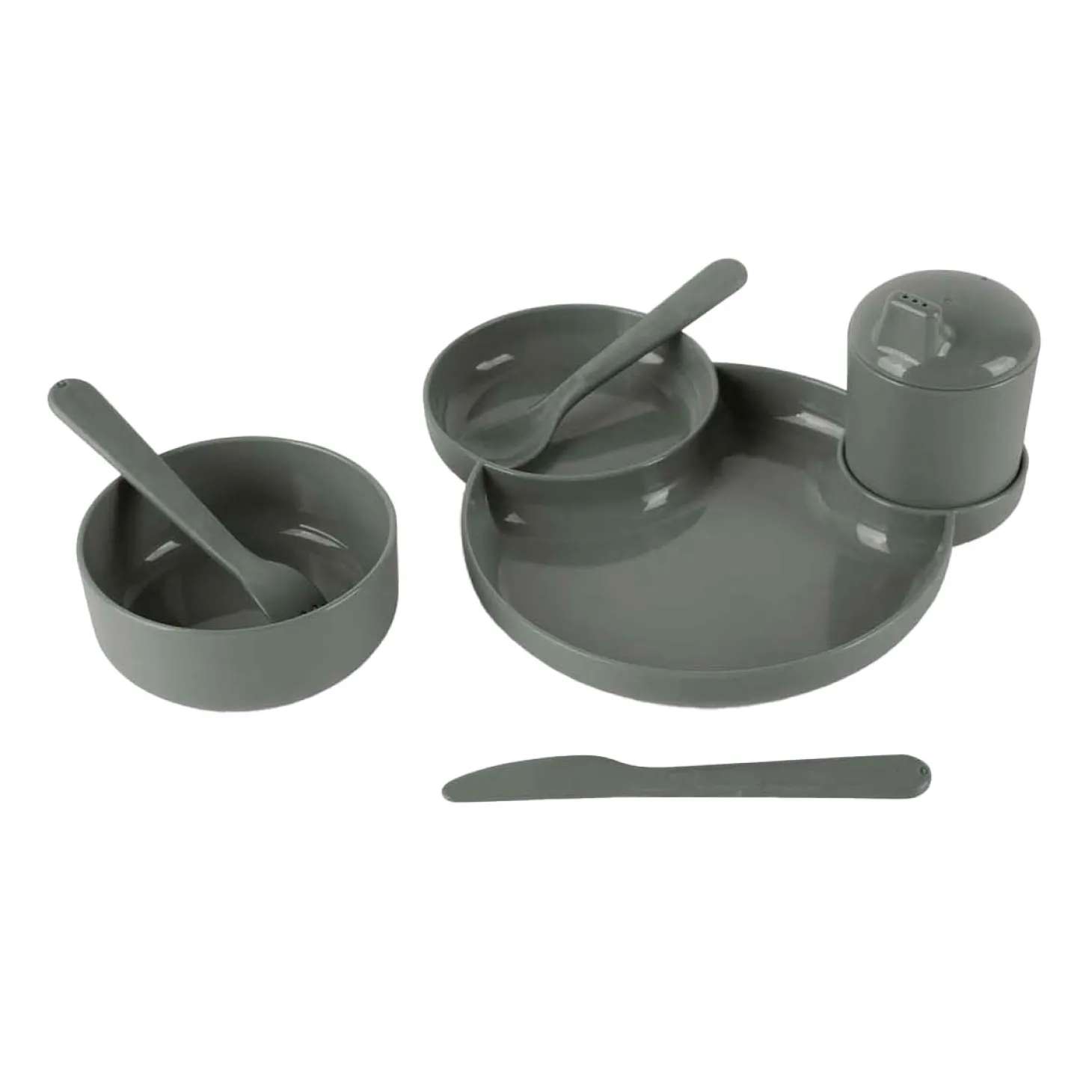 Dantoy Kinderservies Olijfgroen, 7dlg.