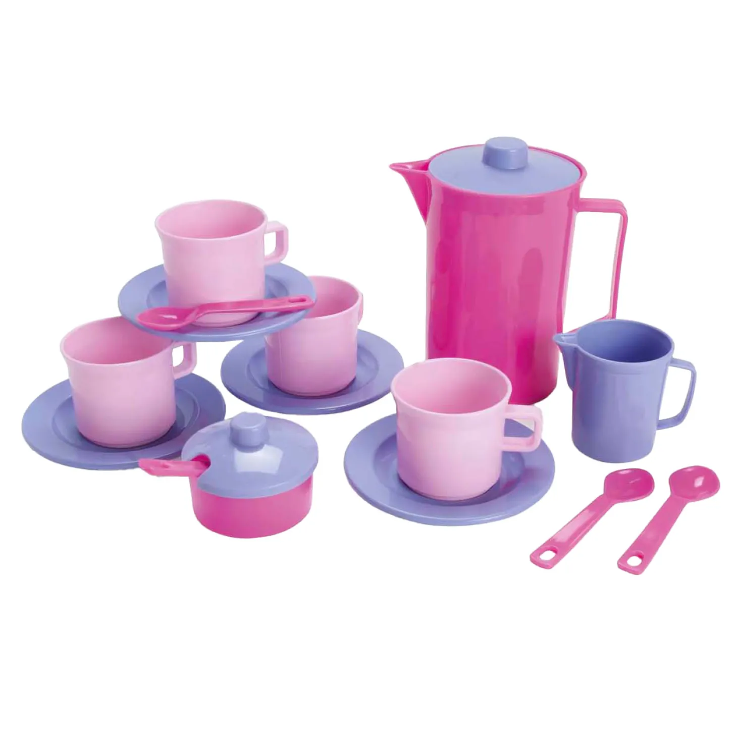 Dantoy Koffieset roze, lila 17dlg.