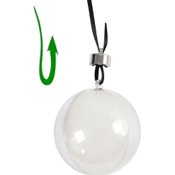 Decoratie Kerstballen Tweedelig, 5st.