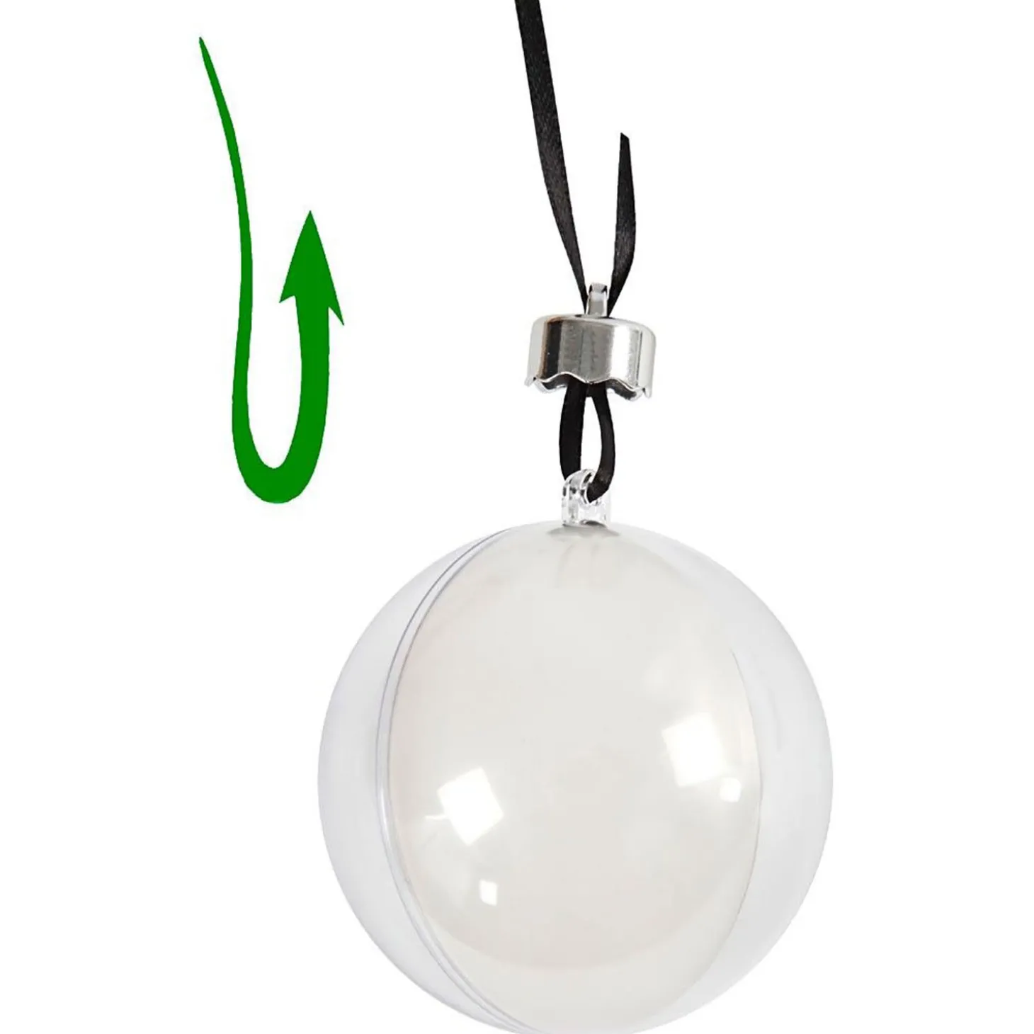 Decoratie Kerstballen Tweedelig, 5st.