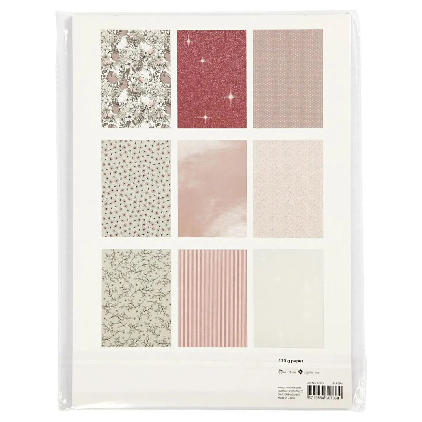 Design Papierblok 6 Designs, 24 Vellen