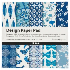 Design Papierblok Blauw, 50 Vellen