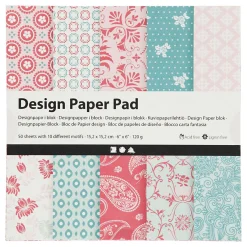 Design Papierblok Roze, 50 Vellen