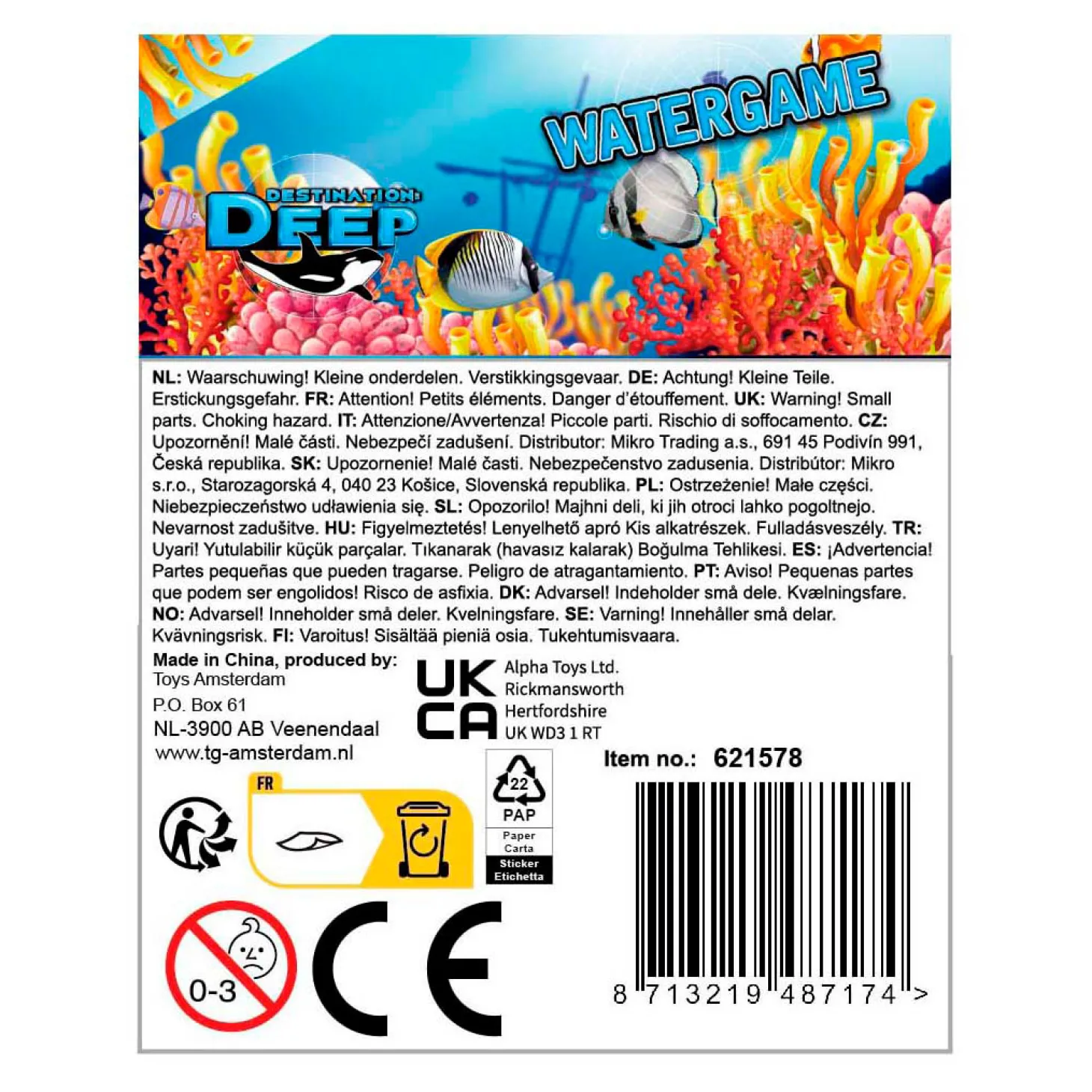 Destination Deep Zeedieren Water Geduldspel, 14cm