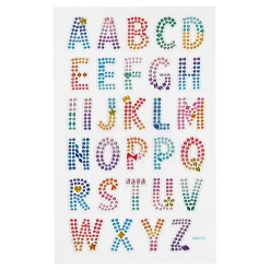 Diamant Stickers Alfabet, 1 Vel