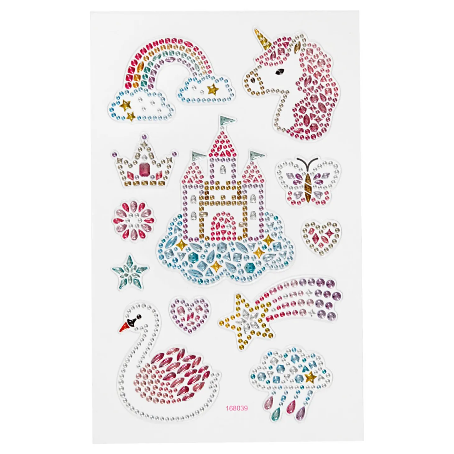 Diamant Stickers Eenhoorn, 1 Vel