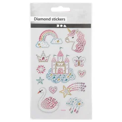 Diamant Stickers  Eenhoorn, 1 Vel