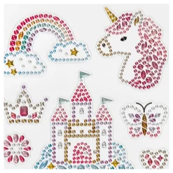 Diamant Stickers Eenhoorn, 1 Vel