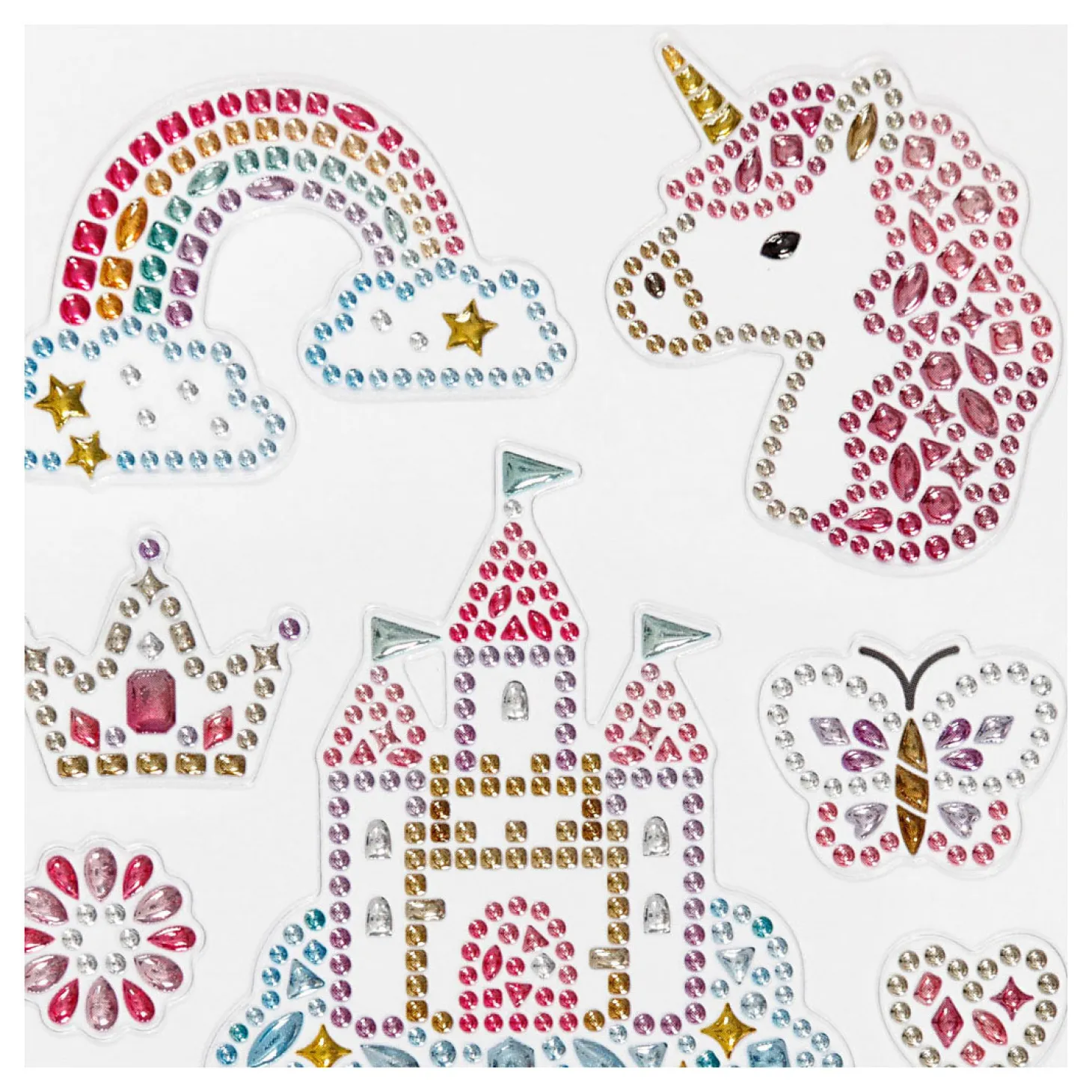 Diamant Stickers Eenhoorn, 1 Vel
