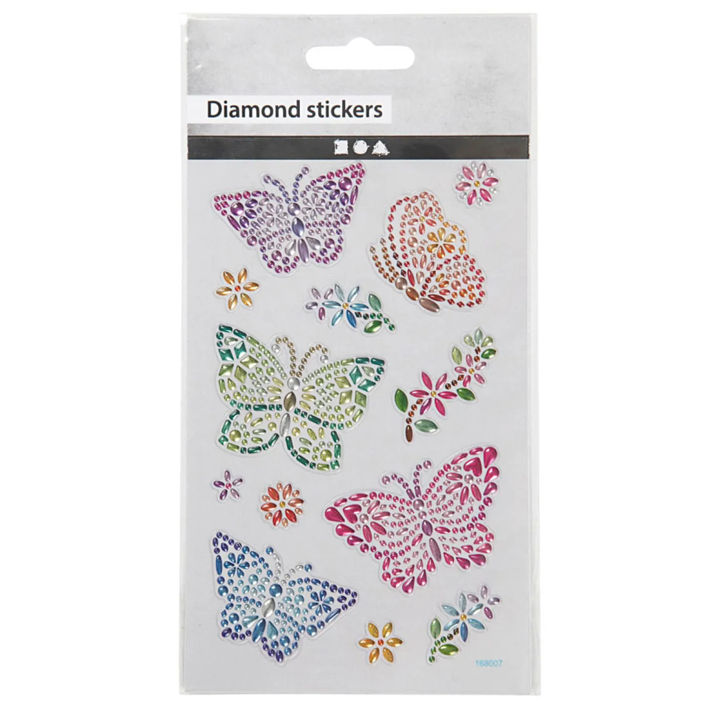 Diamant Stickers Vlinder, 1 Vel