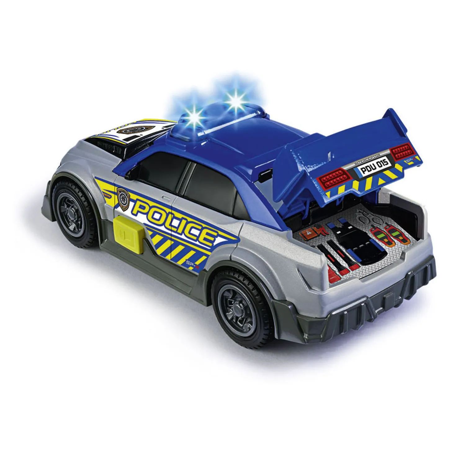 Dickie Politieauto Grijs met Licht en Geluid