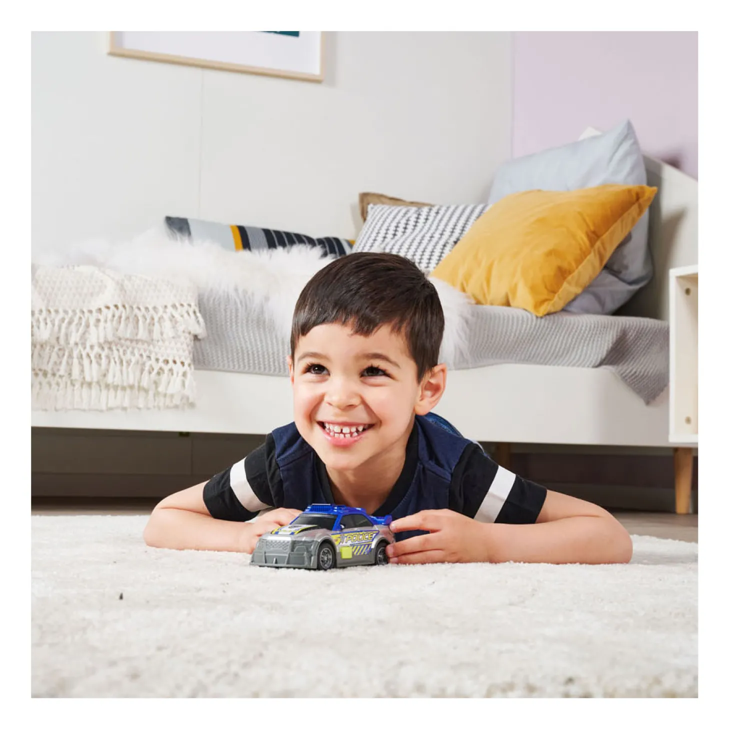 Dickie Politieauto Grijs met Licht en Geluid