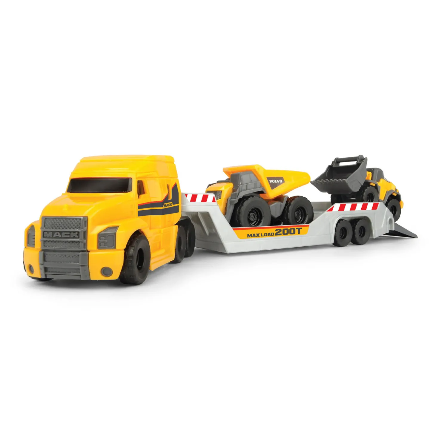 Dickie Volvo Micro Transporter met Werkvoertuigen