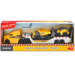Dickie Volvo Micro Transporter met Werkvoertuigen