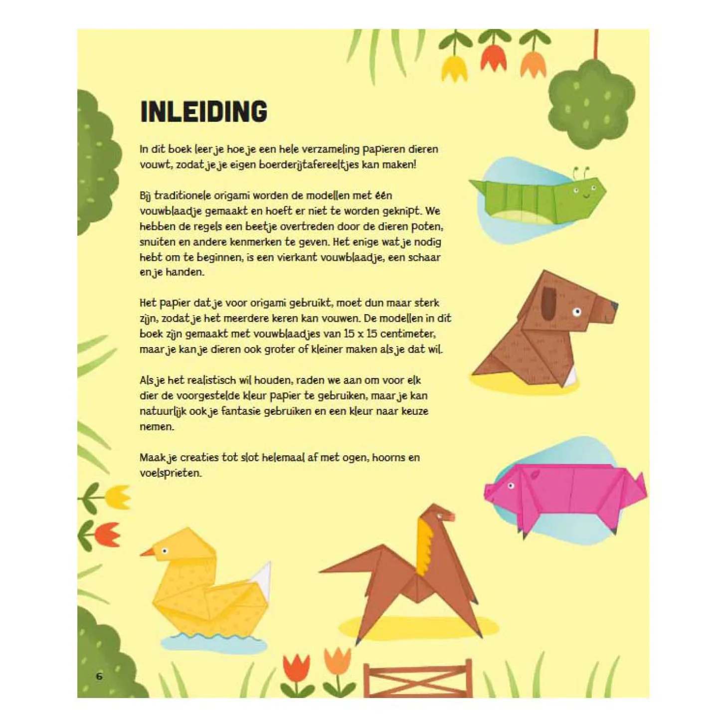 Dieren van de Boerderij - Origami