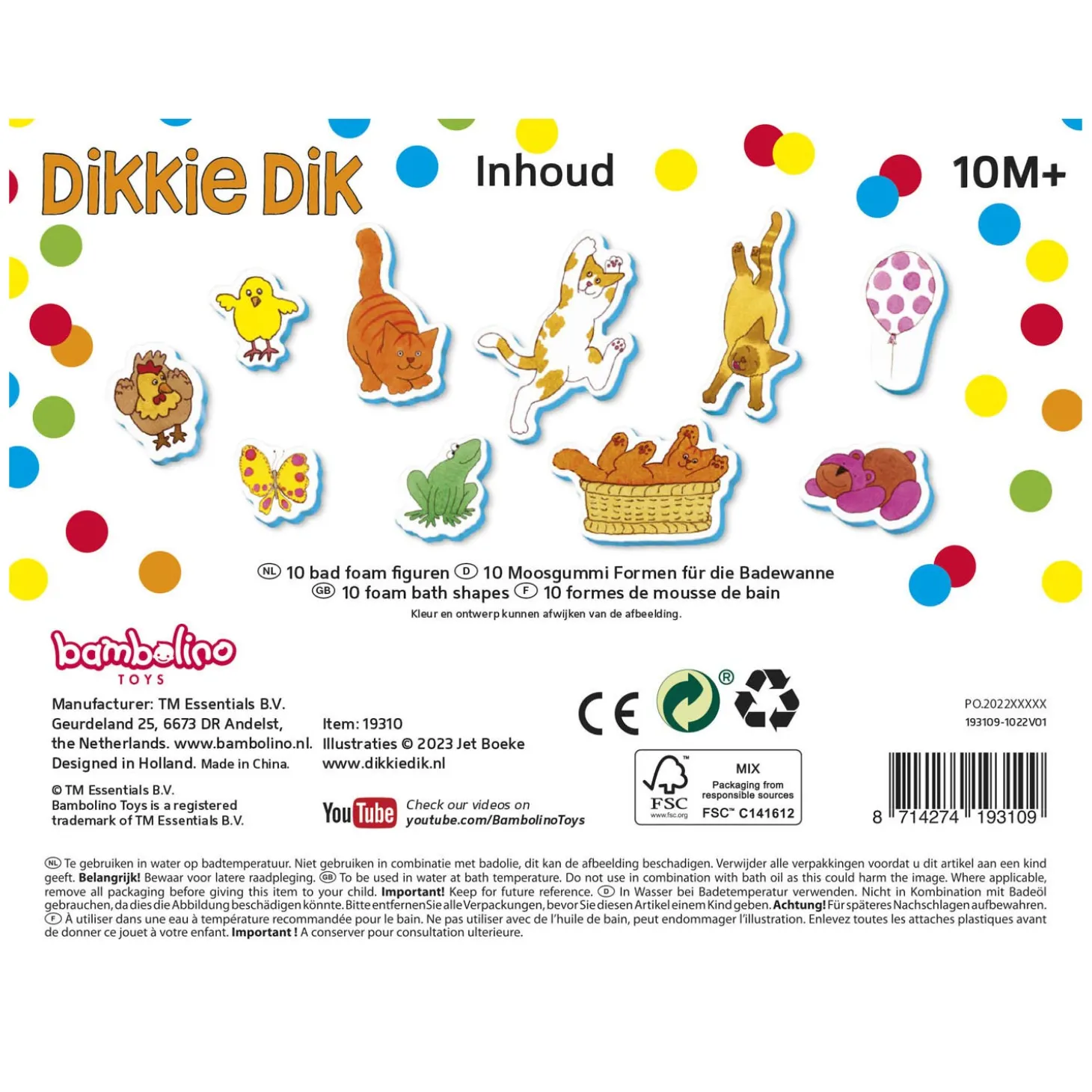 Dikkie Dik Badfiguren, 10st.