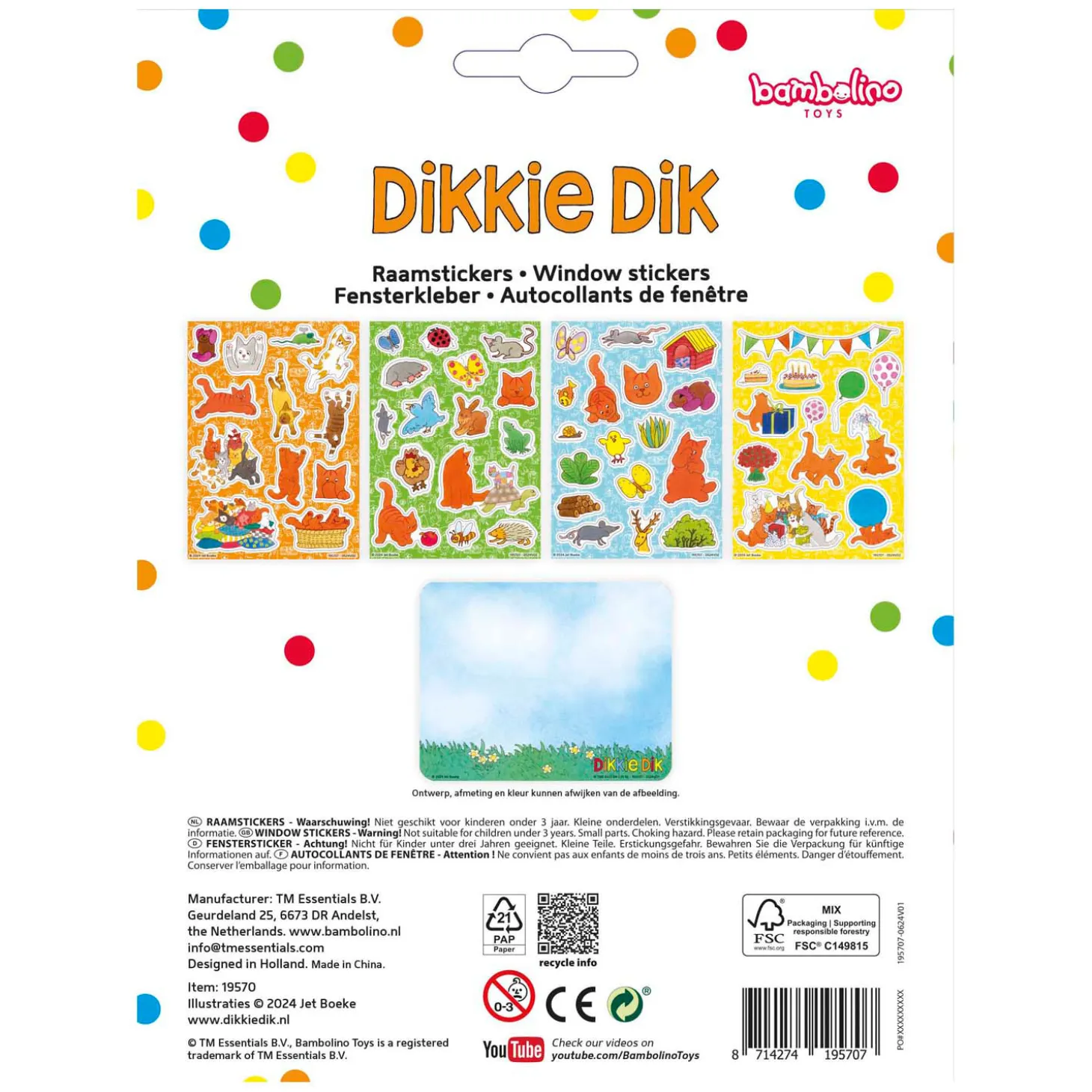 Dikkie Dik Raamstickers, 45dlg.