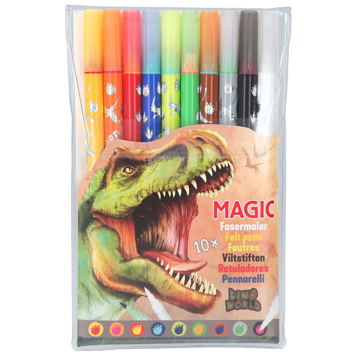 Dino World Duo Magische Dubbele Stiften, 10st.