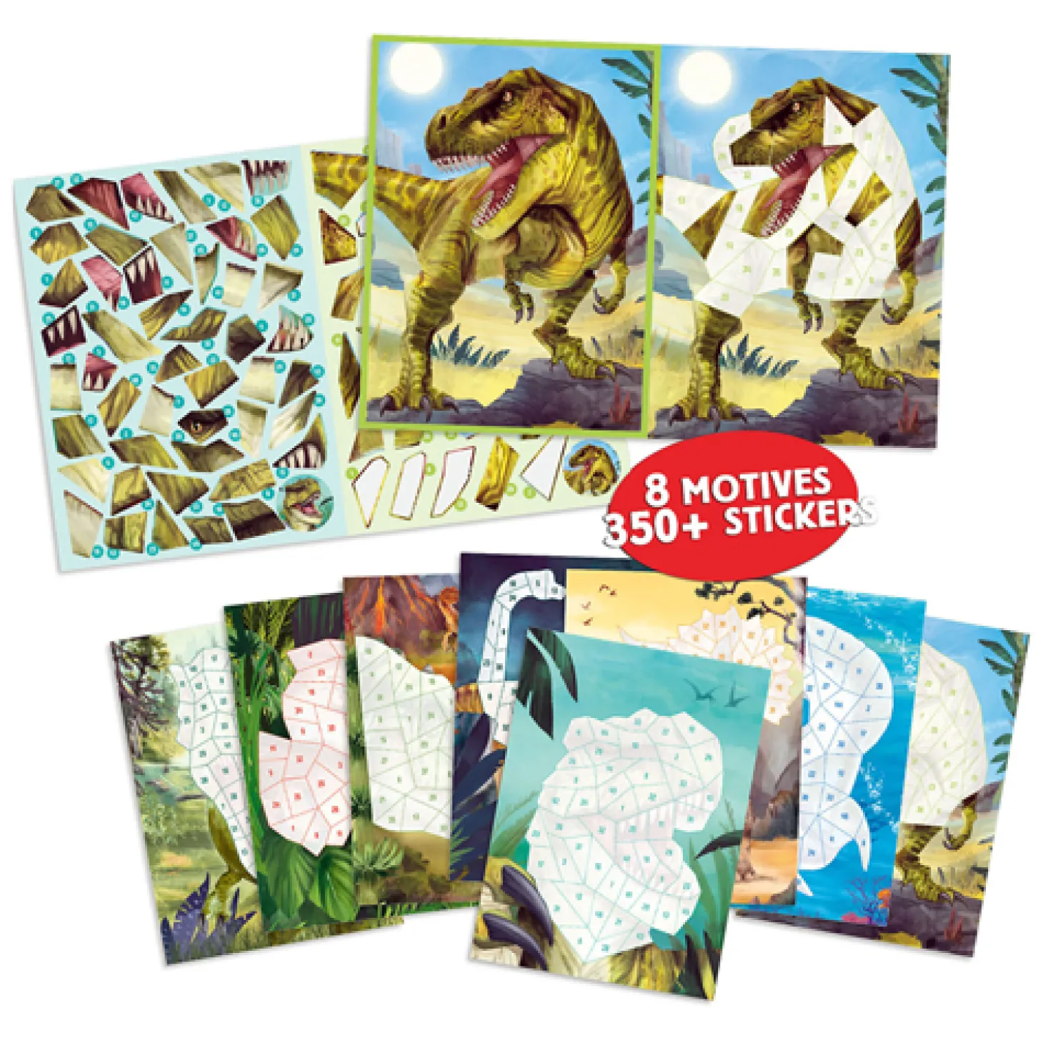 Dino World Nummer Stickers Stickerboek