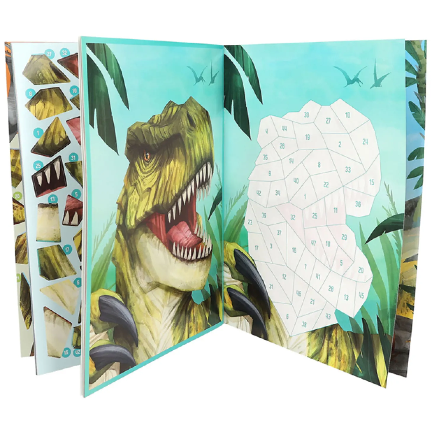Dino World Nummer Stickers Stickerboek