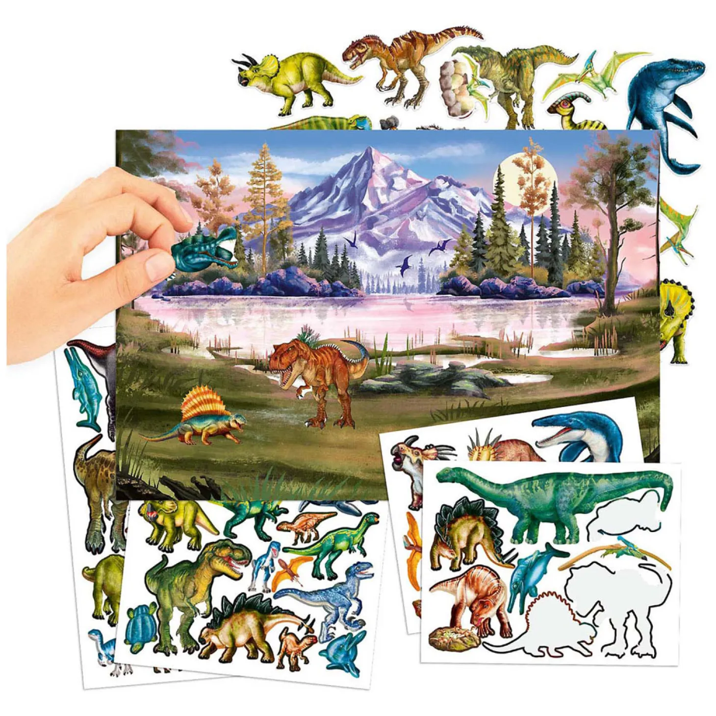 Dino World Stickerboek met Puffy Stickers