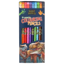 Dino World Uitgumbare Kleurpotloden
