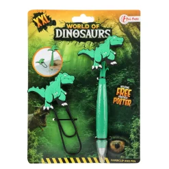 Dinosaurus Mega Paperclip met Pen