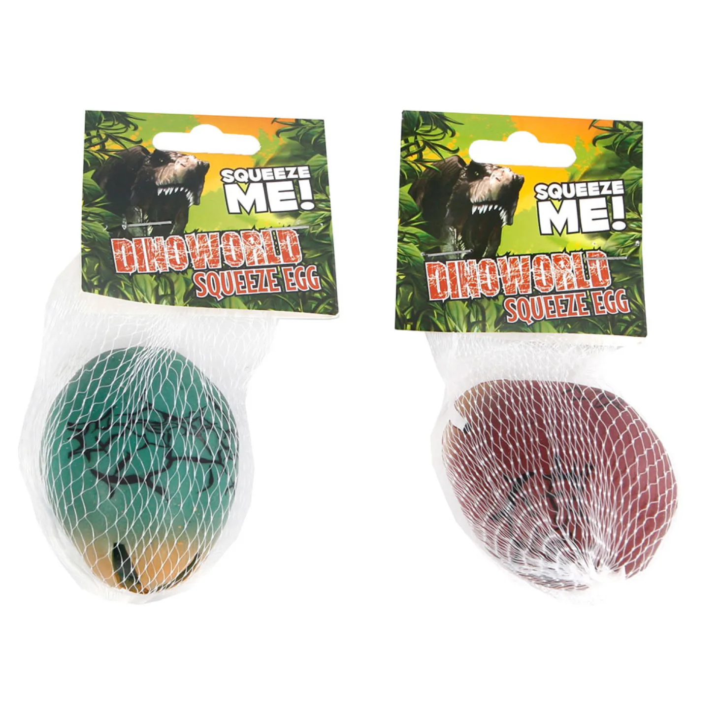 DinoWorld Anti Stress Knijp Ei met Dinosaurusfiguur