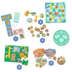 Djeco 5 Educatieve Spellen Dieren