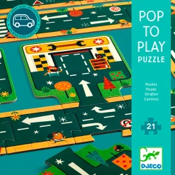 Djeco Autoweg Puzzel, 21st.