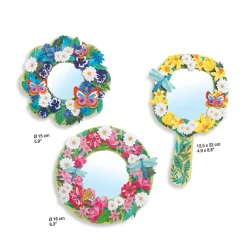 Djeco Bloemen Spiegels Knutselset, 3st.