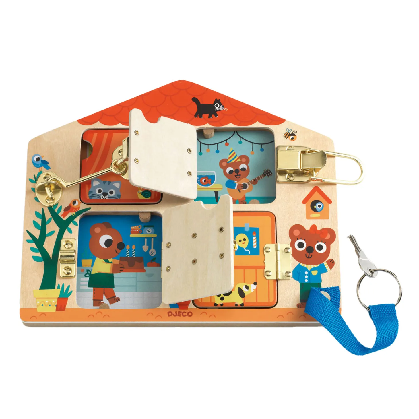 Djeco Cabanalock Houten Sloten Puzzel