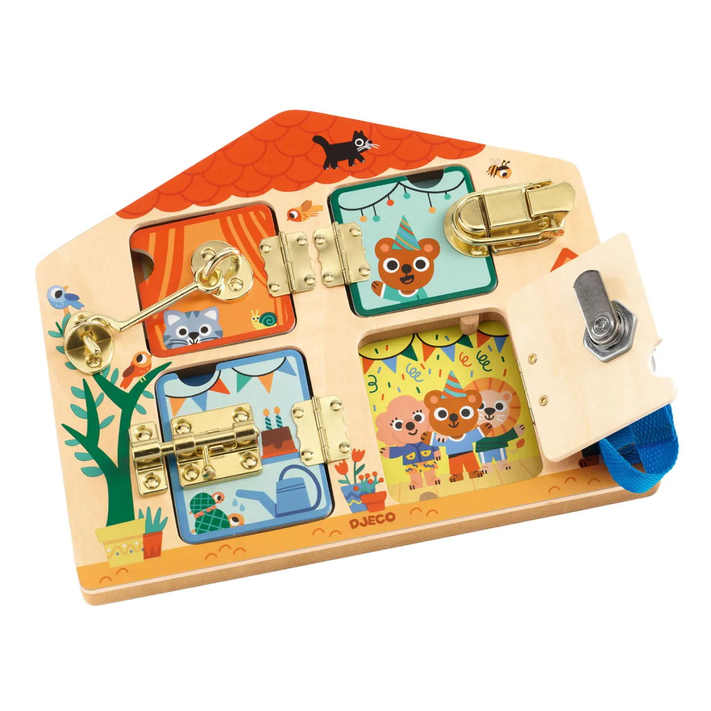 Djeco Cabanalock Houten Sloten Puzzel