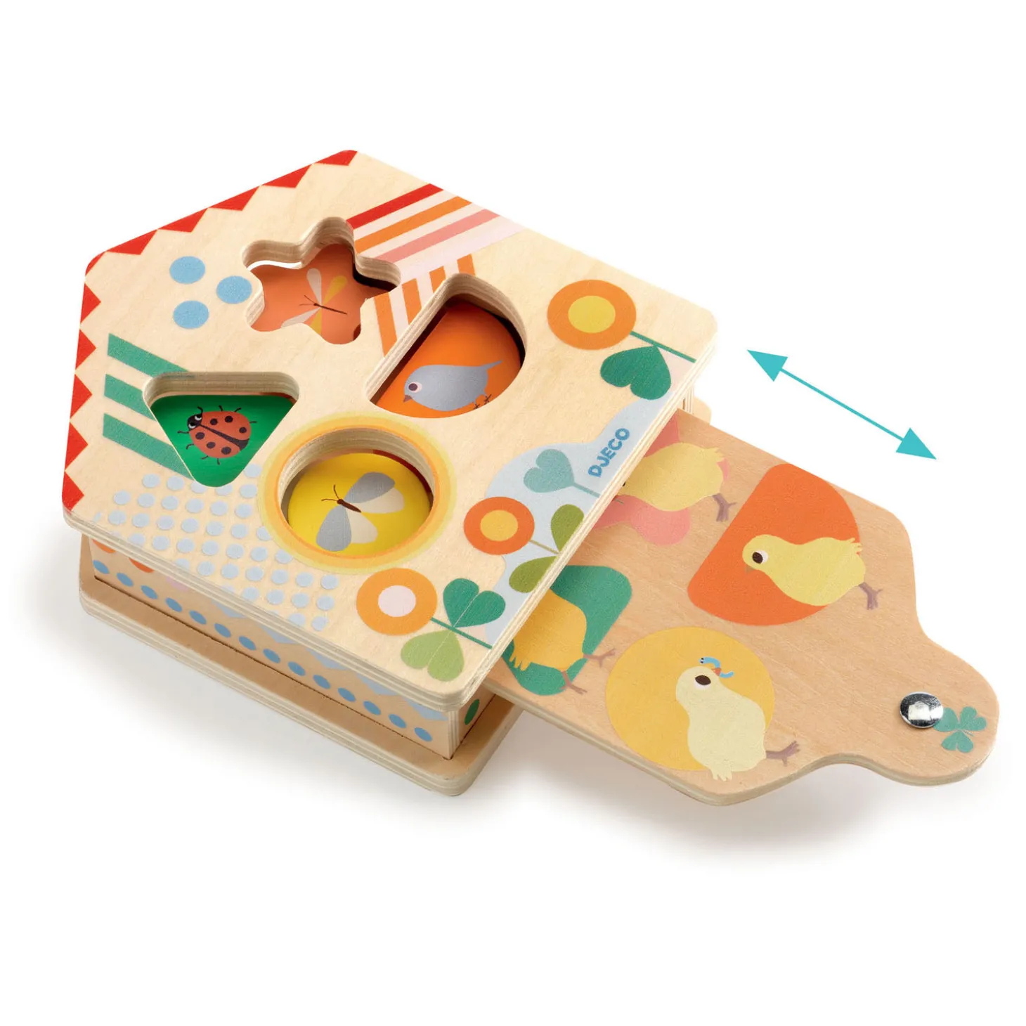 Djeco Cachaboom Houten Vormendoos, 5dlg.