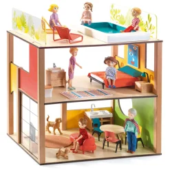 Djeco City House  Houten Poppenhuis incl. Meubels