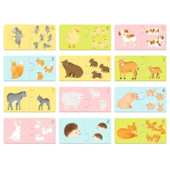 Djeco Combinatiepuzzel Dieren - 12st.