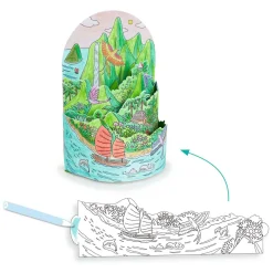 Djeco 3D Kleurplaat Eiland