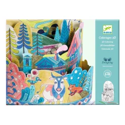 Djeco 3D Kleurplaat Koe