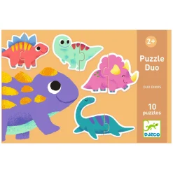 Djeco Dinosaurus Duo Puzzels, 10 puzzels