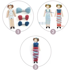 Djeco DIY - Knutselset 5 Houten Popjes