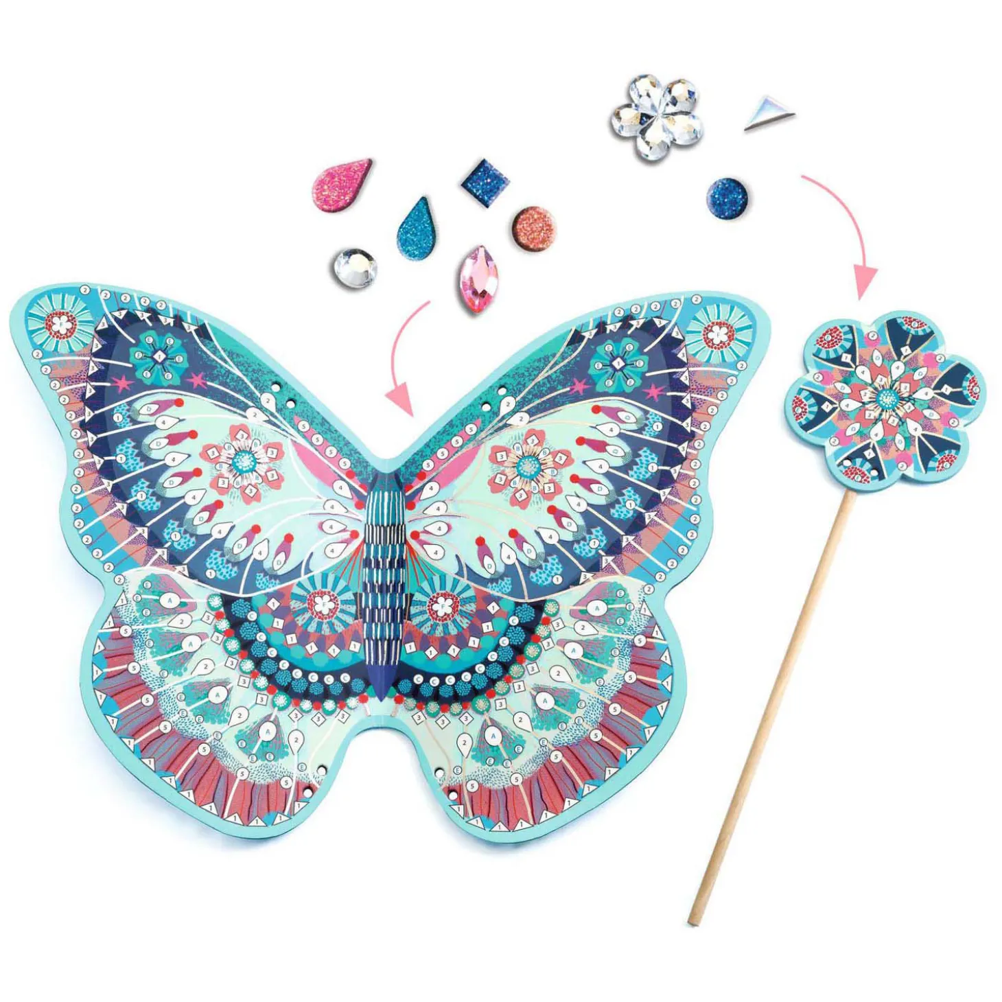 Djeco DIY - Knutselset Toverstaf en Feeenvleugels