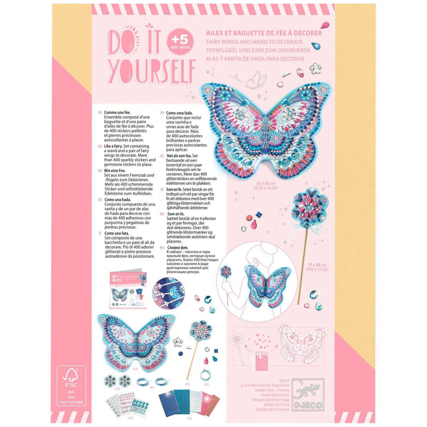 Djeco DIY - Knutselset Toverstaf en Feeenvleugels