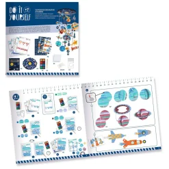 Djeco DIY - Zonnestelselmobiel incl 8 Kleuren Plakkaatverf