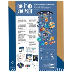 Djeco DIY - Zonnestelselmobiel incl 8 Kleuren Plakkaatverf