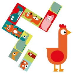 Djeco Domino Animo Puzzel - 28dlg.