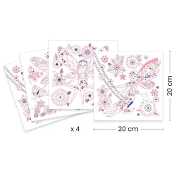 Djeco Glanzende Kleurplaten Feeen - 4st.