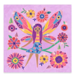 Djeco Glanzende Kleurplaten Feeen - 4st.