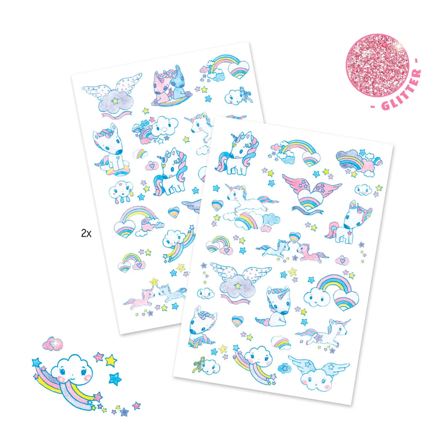 Djeco Glitter Tattoos - Eenhoorn