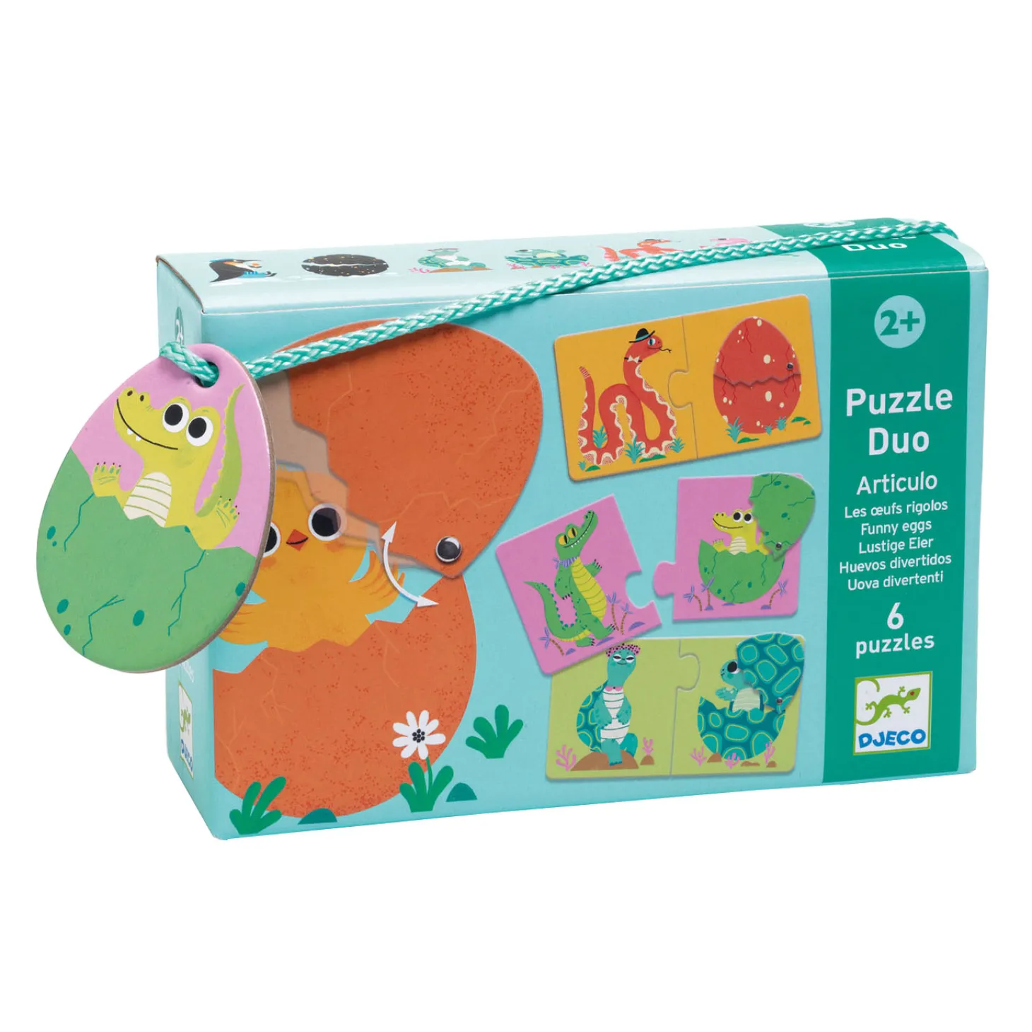 Djeco Grappige Eieren, 6 Puzzels