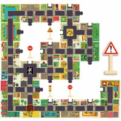 Djeco Grote Vloerpuzzel De Stad, 24 st.